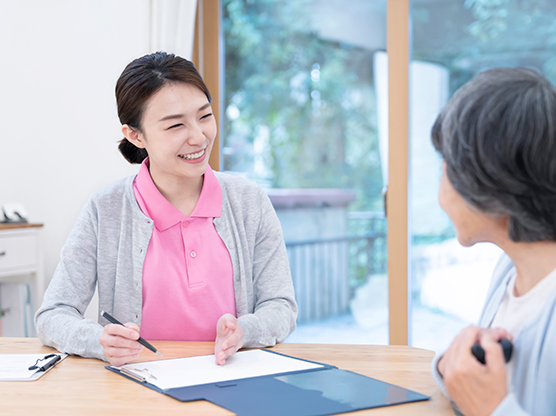 認定調査を受ける様子